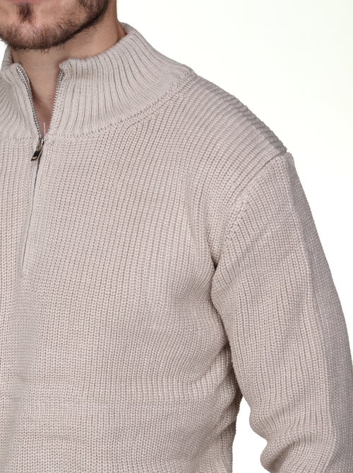 Elegante trui met opstaande kraag en ritssluiting - Kenzarro - Kiabi Elegante trui met opstaande kraag en ritssluiting - Kenzarro - Kiabi