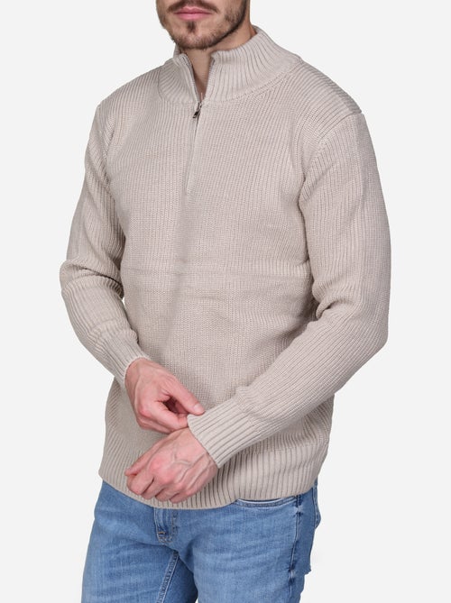 Elegante trui met opstaande kraag en ritssluiting - Kenzarro - Kiabi Elegante trui met opstaande kraag en ritssluiting - Kenzarro - Kiabi