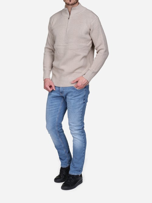 Elegante trui met opstaande kraag en ritssluiting - Kenzarro - Kiabi Elegante trui met opstaande kraag en ritssluiting - Kenzarro - Kiabi