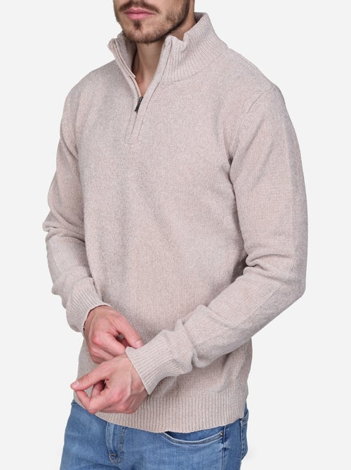 Elegante trui met opstaande kraag en ritssluiting - Kenzarro - Kiabi Elegante trui met opstaande kraag en ritssluiting - Kenzarro - Kiabi