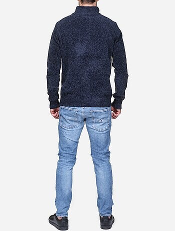 Elegante trui met opstaande kraag en ritssluiting - Kenzarro
