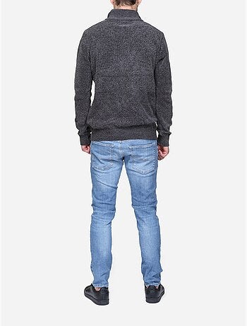 Elegante trui met opstaande kraag en ritssluiting - Kenzarro