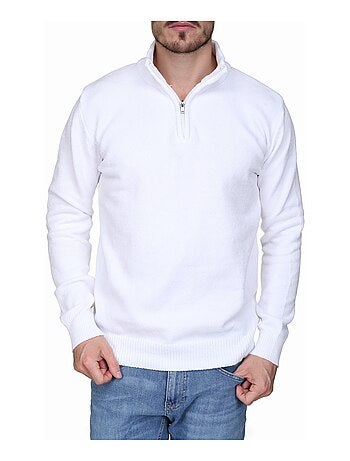 Elegante trui met opstaande kraag en ritssluiting - Kenzarro