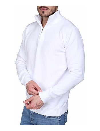 Elegante trui met opstaande kraag en ritssluiting - Kenzarro