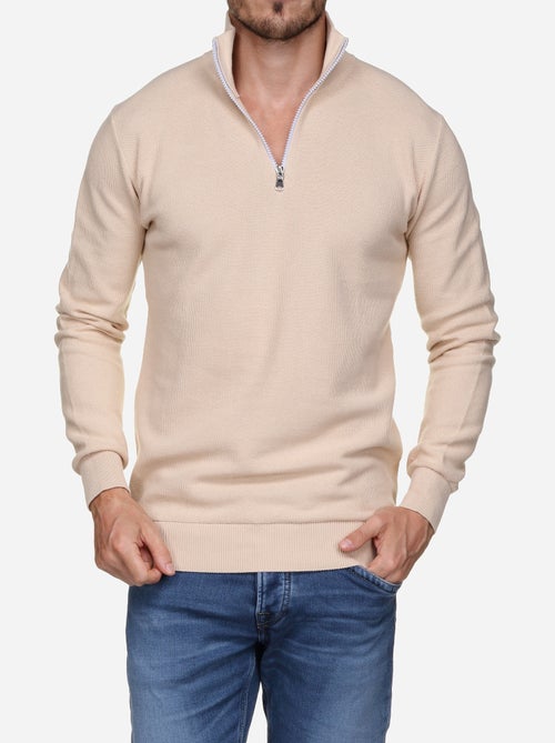 Elegante trui met opstaande kraag en ritssluiting - Yves Enzo - Kiabi Elegante trui met opstaande kraag en ritssluiting - Yves Enzo - Kiabi