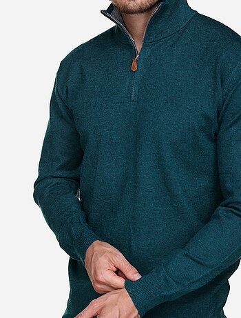 Elegante trui met opstaande kraag en ritssluiting - Yves Enzo