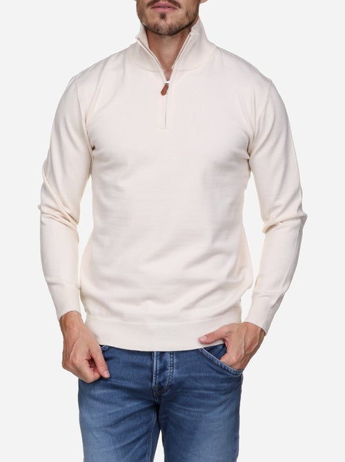 Elegante trui met opstaande kraag en ritssluiting - Yves Enzo - Kiabi Elegante trui met opstaande kraag en ritssluiting - Yves Enzo - Kiabi