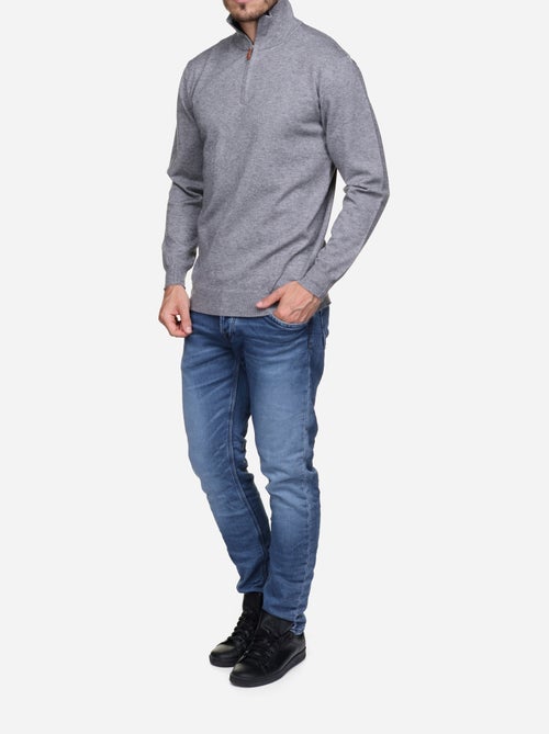 Elegante trui met opstaande kraag en ritssluiting - Yves Enzo - Kiabi Elegante trui met opstaande kraag en ritssluiting - Yves Enzo - Kiabi