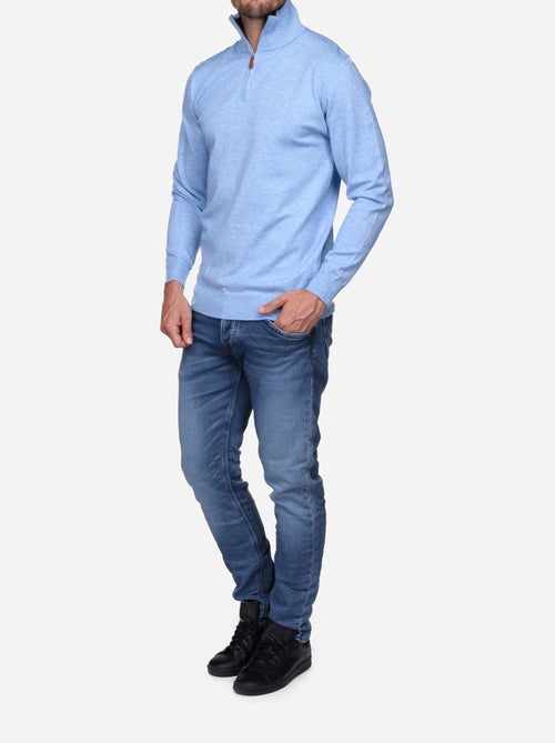 Elegante trui met opstaande kraag en ritssluiting - Yves Enzo - Kiabi Elegante trui met opstaande kraag en ritssluiting - Yves Enzo - Kiabi