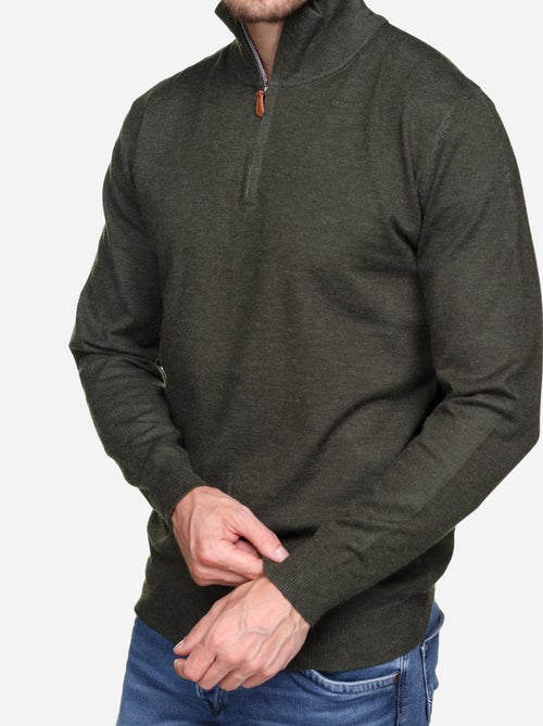Elegante trui met opstaande kraag en ritssluiting - Yves Enzo - Kiabi Elegante trui met opstaande kraag en ritssluiting - Yves Enzo - Kiabi