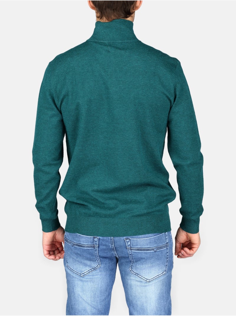 Elegante trui met opstaande kraag en ritssluiting - Yves Enzo Spargroen - Kiabi