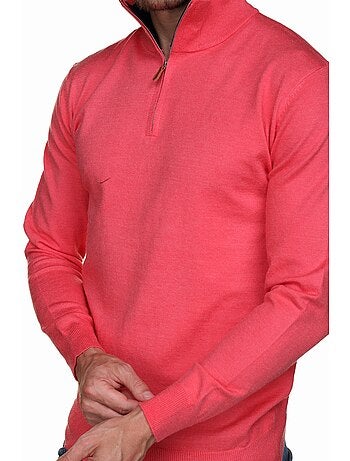 Elegante trui met opstaande kraag en ritssluiting - Yves Enzo