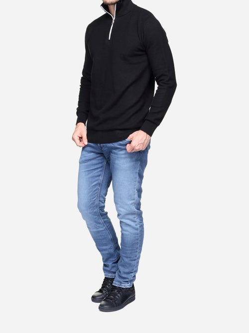 Elegante trui met opstaande kraag en ritssluiting - Yves Enzo - Kiabi Elegante trui met opstaande kraag en ritssluiting - Yves Enzo - Kiabi