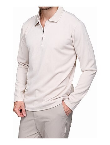 Elegante trui met polo-kraag en ritssluiting - Frilivin