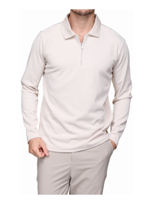 Elegante trui met polo-kraag en ritssluiting - Frilivin - Kiabi Elegante trui met polo-kraag en ritssluiting - Frilivin - Kiabi