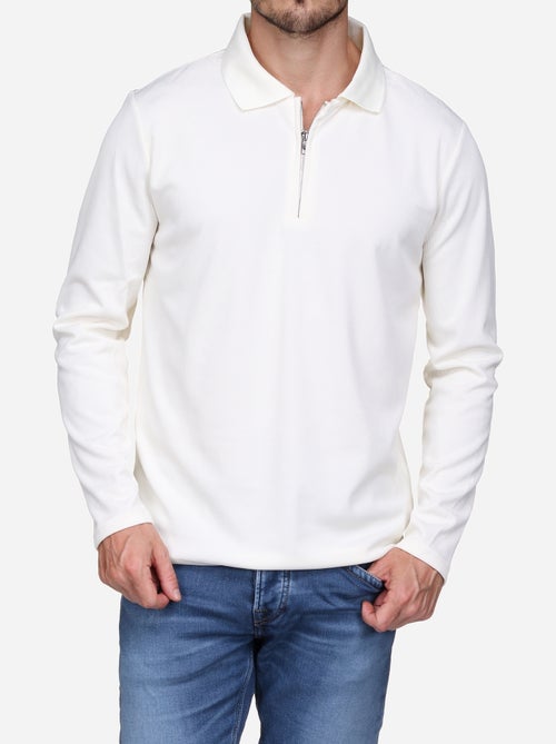Elegante trui met polo-kraag en ritssluiting - Frilivin - Kiabi Elegante trui met polo-kraag en ritssluiting - Frilivin - Kiabi