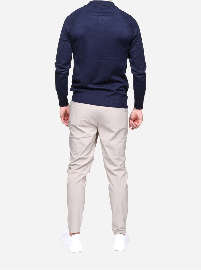 Elegante trui met polokraag - Frilivin Donkerblauw - Kiabi