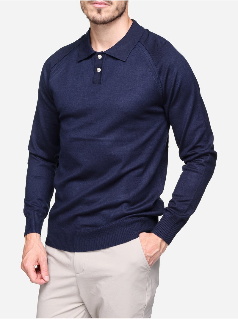Elegante trui met polokraag - Frilivin Donkerblauw - Kiabi