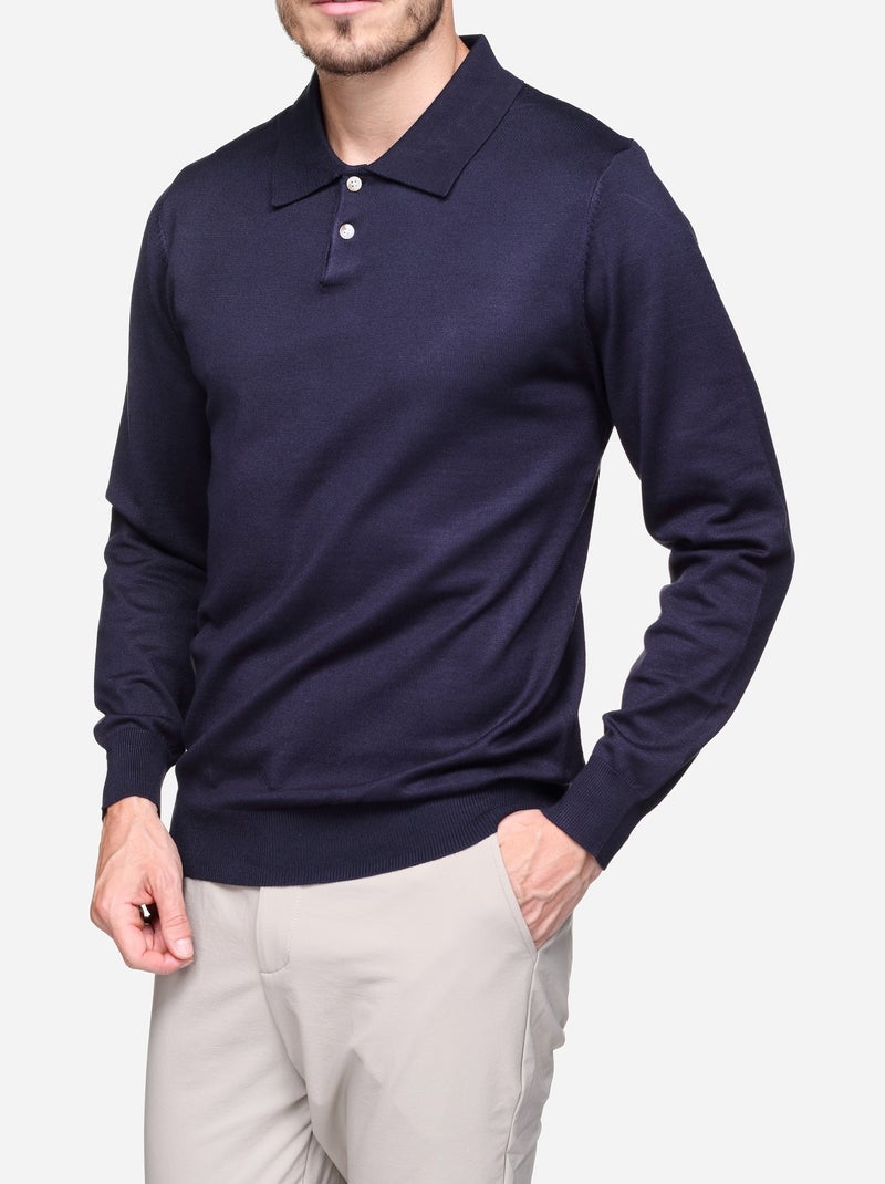 Elegante trui met polokraag - Frilivin Donkerblauw - Kiabi