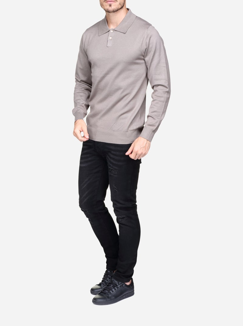 Elegante trui met polokraag - Frilivin Taupe - Kiabi