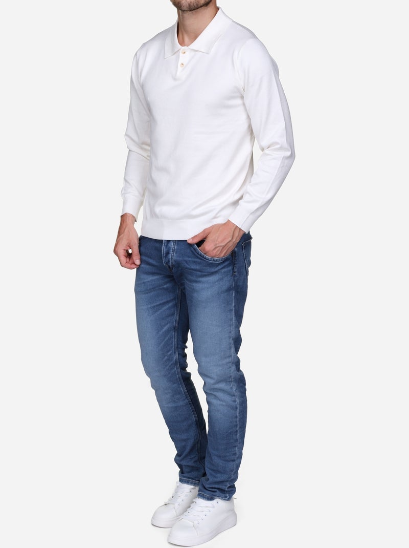 Elegante trui met polokraag - Frilivin Wit - Kiabi