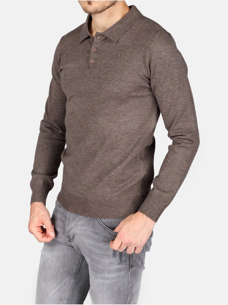 Elegante trui met polokraag - Kenzarro Bruin - Kiabi