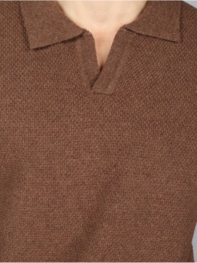 Elegante trui met polokraag - Kenzarro Bruin - Kiabi