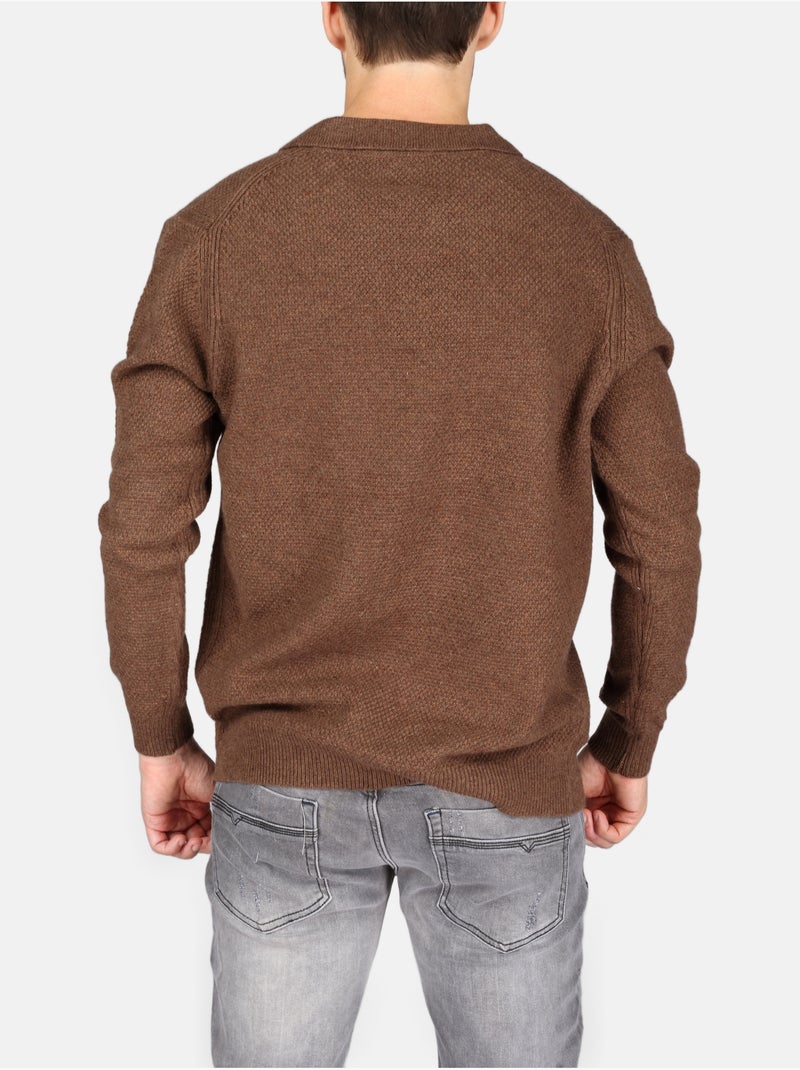 Elegante trui met polokraag - Kenzarro Bruin - Kiabi