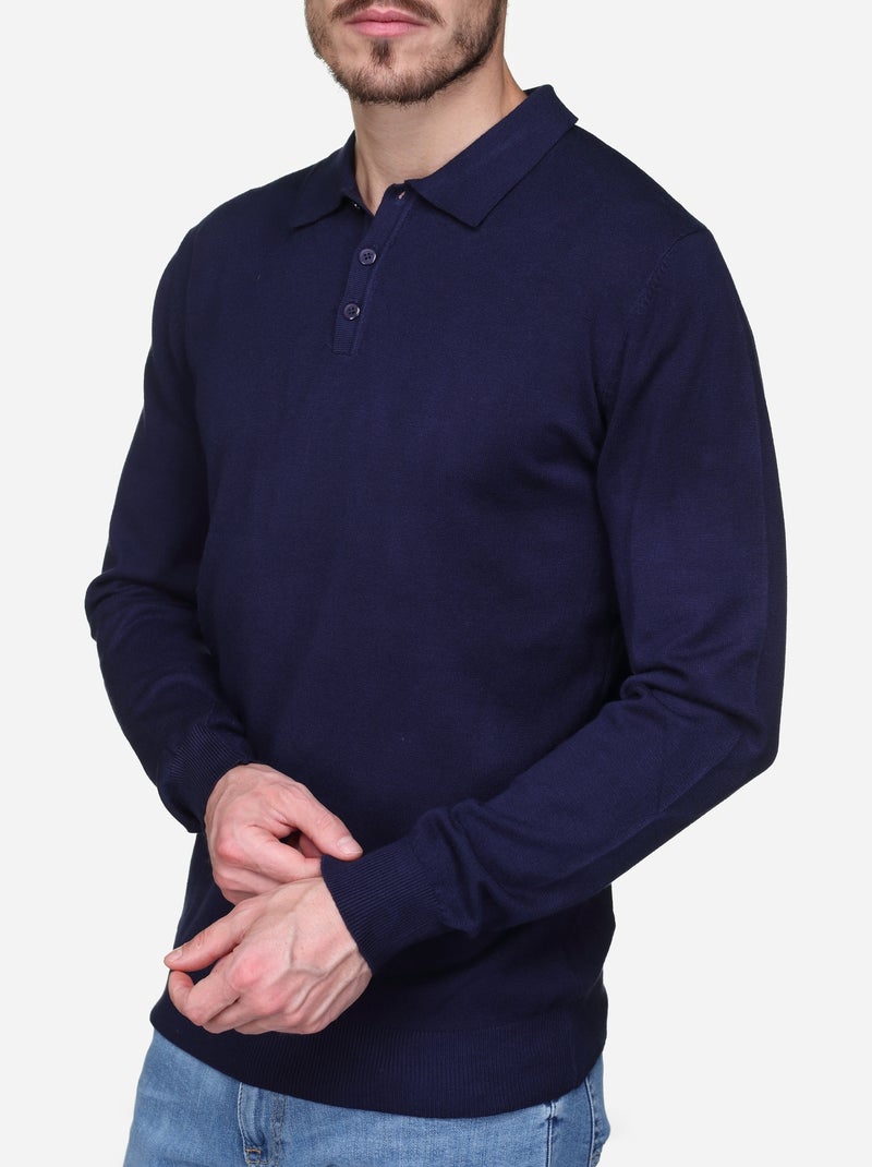 Elegante trui met polokraag - Kenzarro Donkerblauw - Kiabi