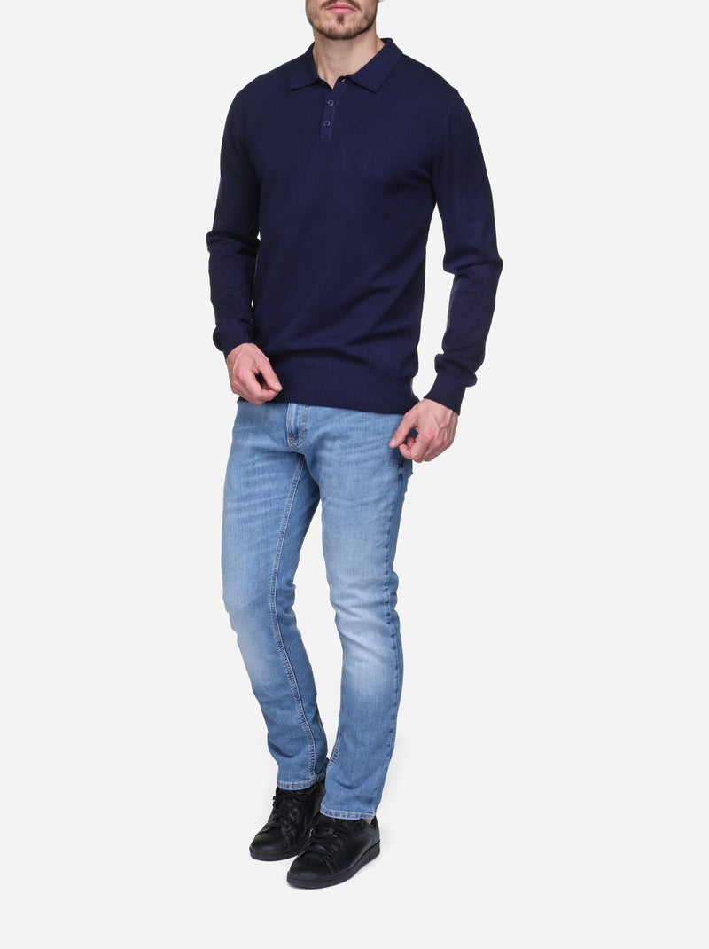 Elegante trui met polokraag - Kenzarro Donkerblauw - Kiabi