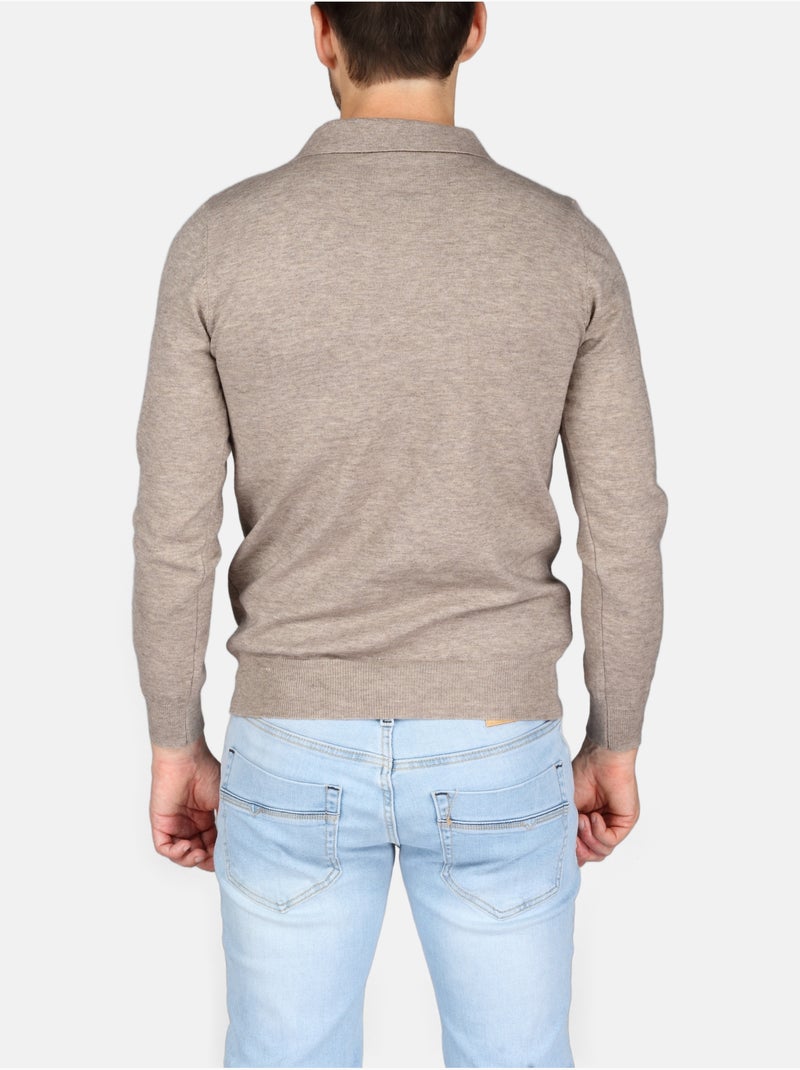 Elegante trui met polokraag - Kenzarro Taupe - Kiabi