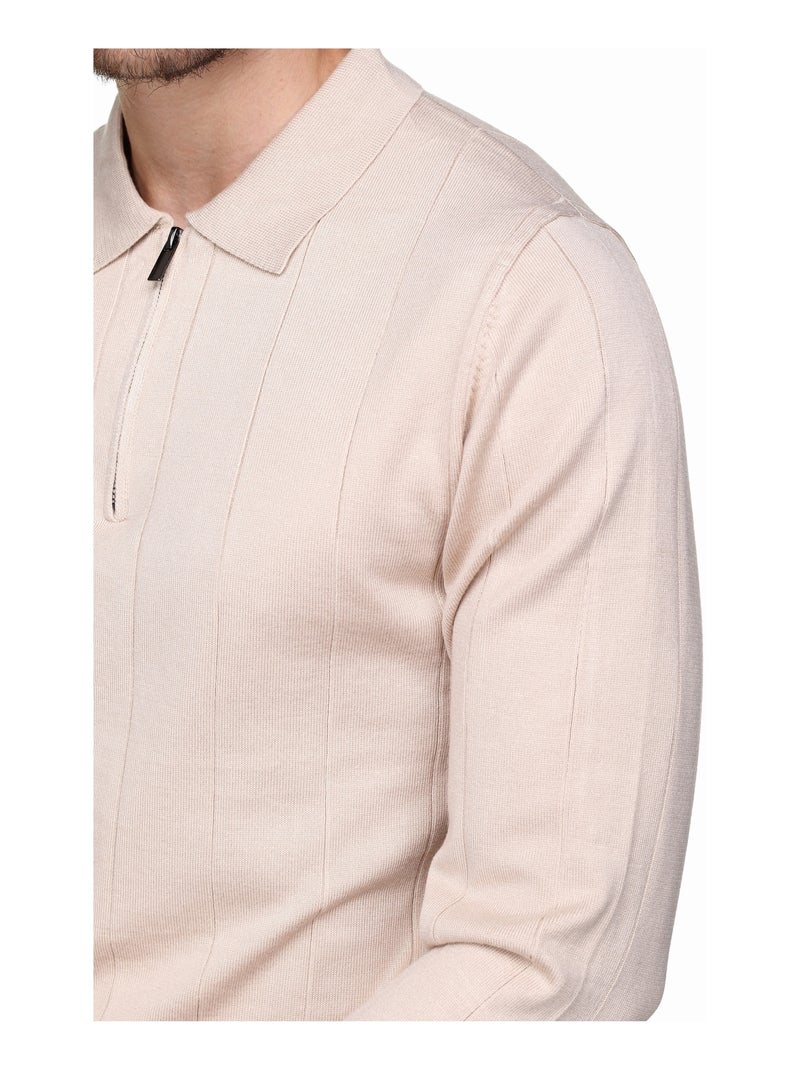 Elegante trui met polokraag en ritssluiting - Frilivin Crème - Kiabi