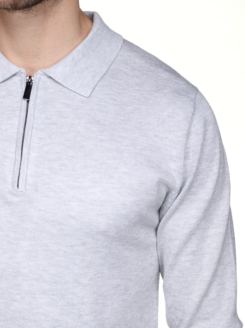 Elegante trui met polokraag en ritssluiting - Frilivin Grijs - Kiabi