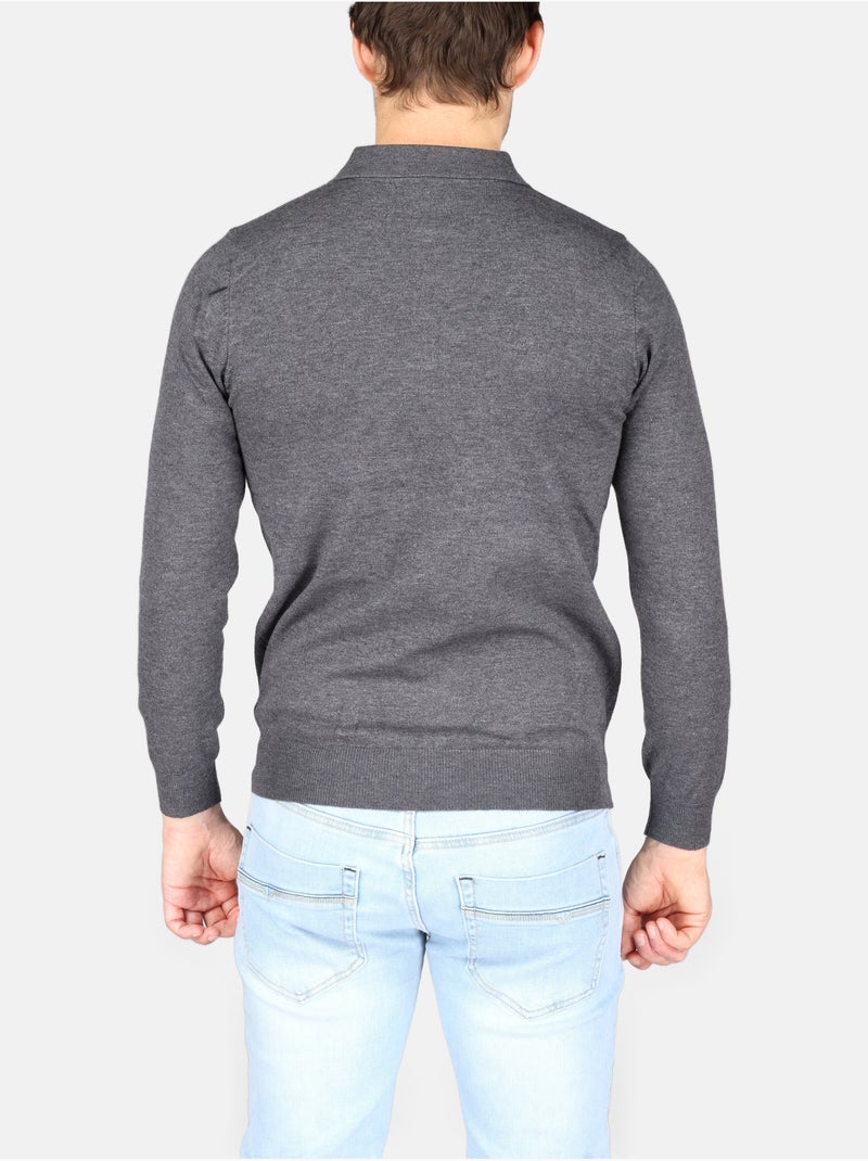 Elegante trui met polokraag en ritssluiting - Kenzarro Donkergrijs - Kiabi