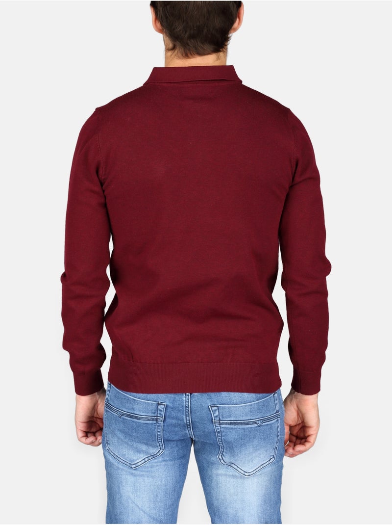 Elegante trui met polokraag en ritssluiting - Kenzarro Rood - Kiabi