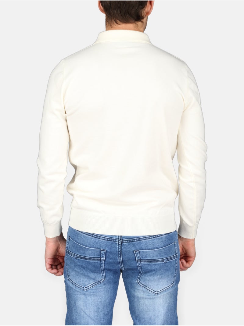 Elegante trui met polokraag en ritssluiting - Kenzarro Wit - Kiabi