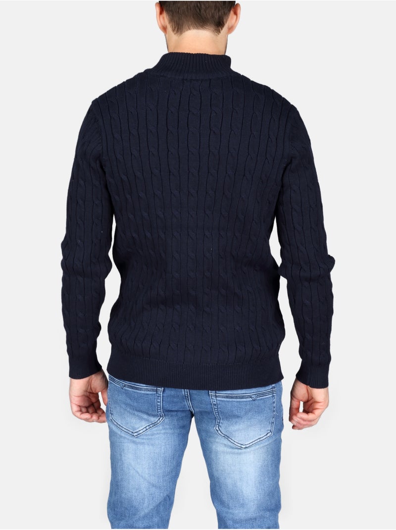 Elegante trui met rits - Kenzarro Blauw - Kiabi