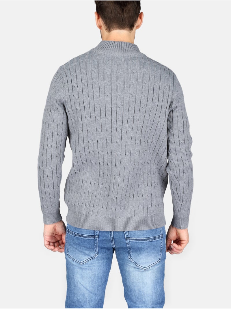 Elegante trui met rits - Kenzarro Grijs - Kiabi