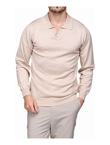 Elegante trui met ritskraag - Frilivin