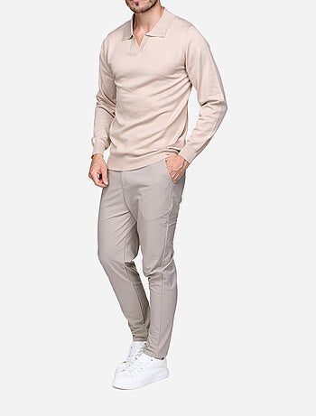 Elegante trui met ritskraag - Frilivin