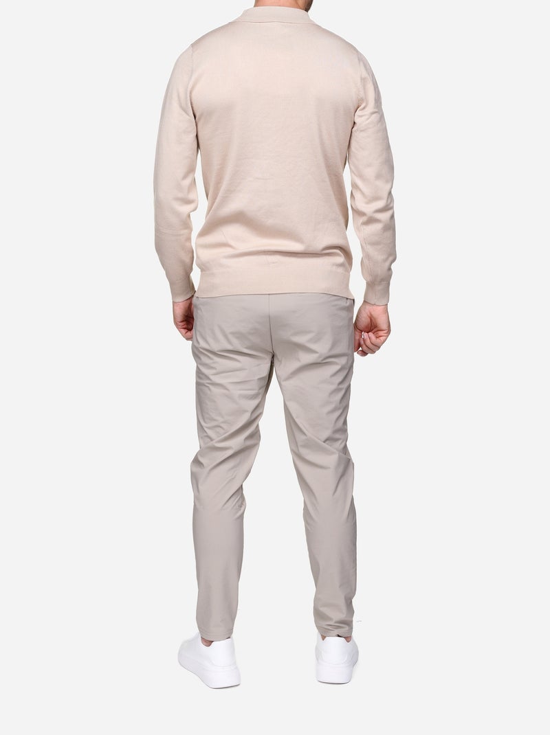 Elegante trui met ritskraag - Frilivin Crème - Kiabi