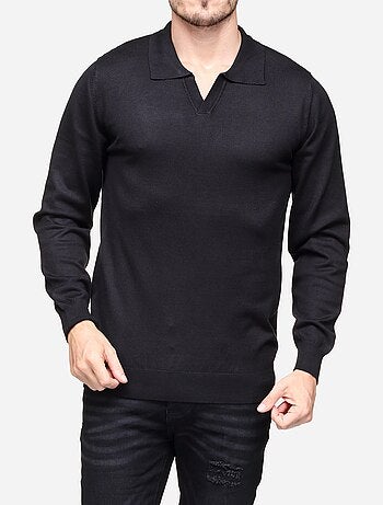 Elegante trui met ritskraag - Frilivin