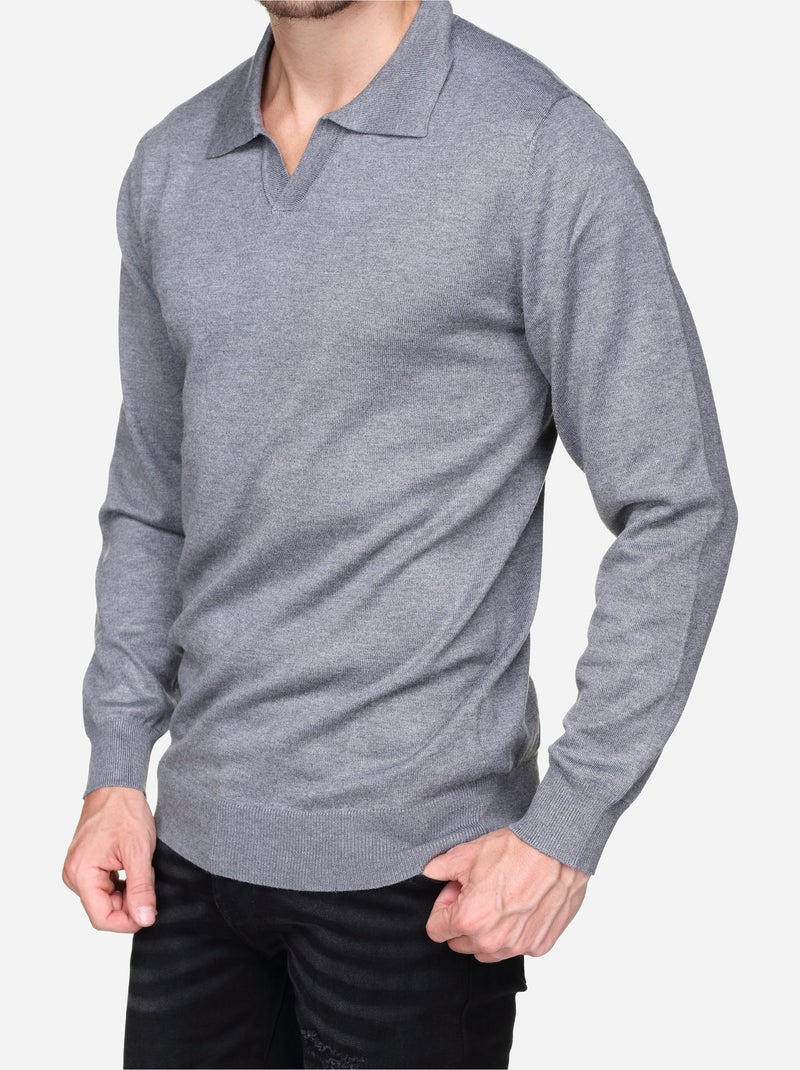 Elegante trui met ritskraag - Frilivin Zwart - Kiabi
