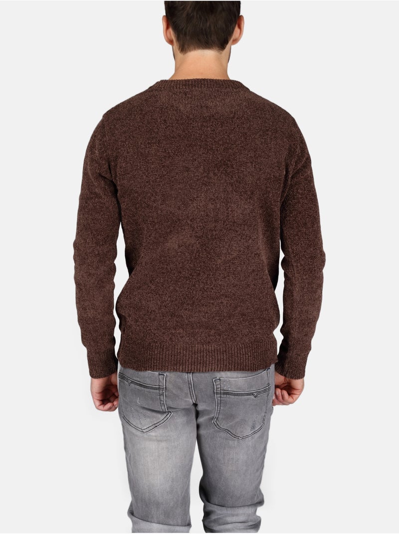Elegante trui met ronde hals - Kenzarro Bruin - Kiabi