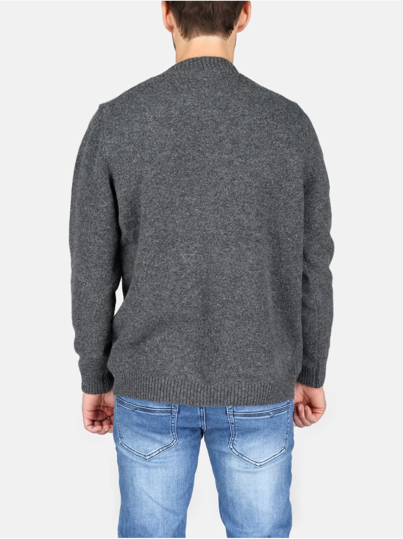 Elegante trui met ronde hals - Kenzarro Donkergrijs - Kiabi