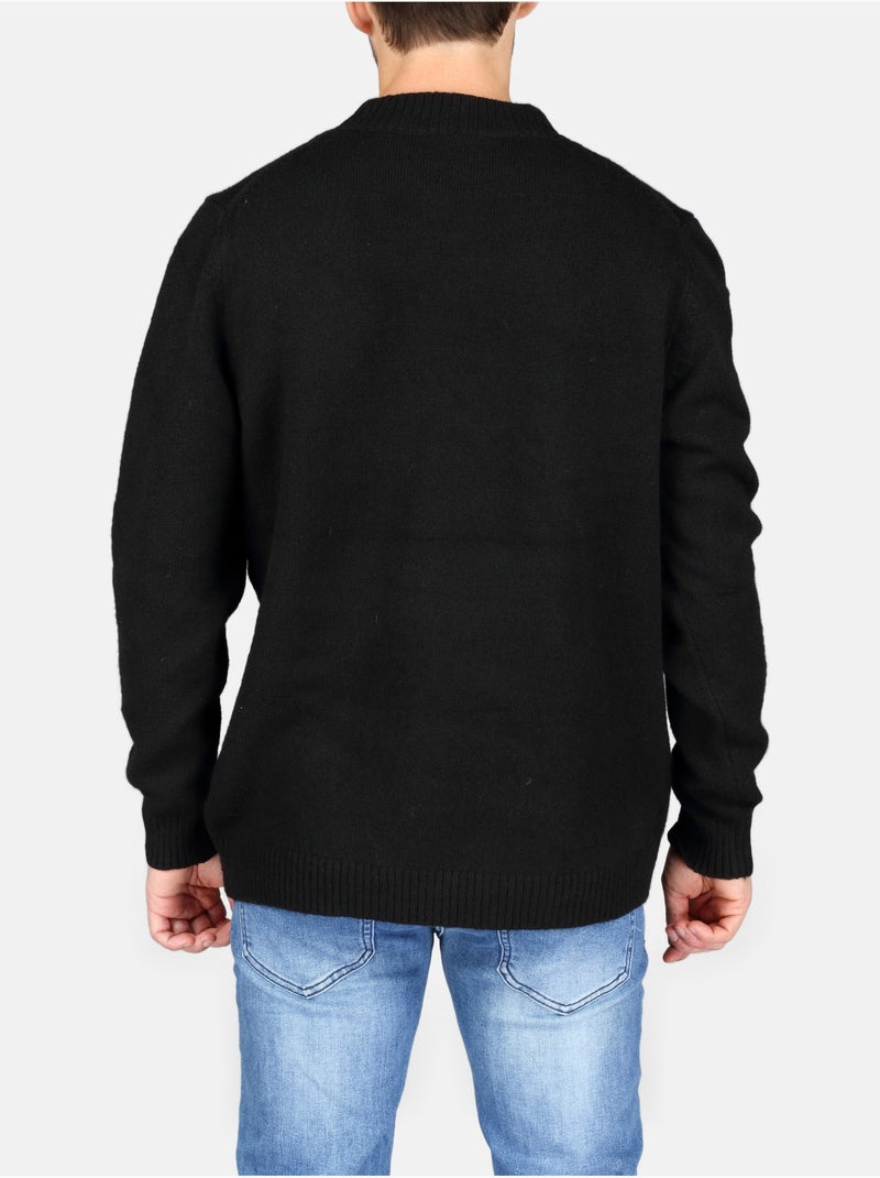 Elegante trui met ronde hals - Kenzarro Zwart - Kiabi
