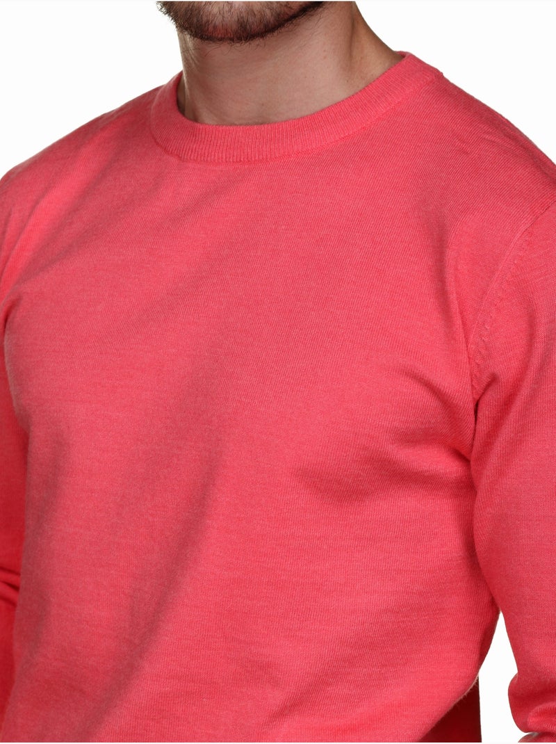 Elegante trui met ronde hals - Yves Enzo Vermiljoenrood - Kiabi