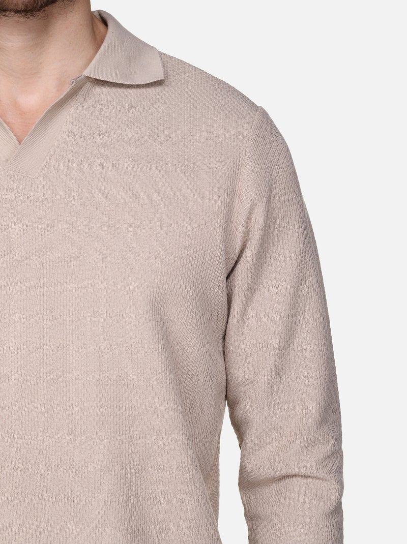 Elegante trui met V-hals - Frilivin Crème - Kiabi