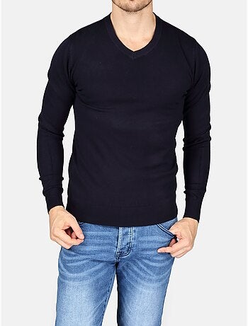 Elegante trui met V-hals - Kenzarro