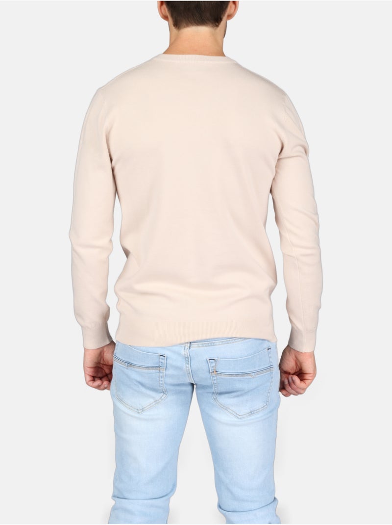Elegante trui met V-hals - Kenzarro Crème - Kiabi
